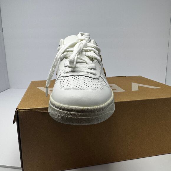 Veja V-10 Leather Shoes Extra White Camel Size UK 41 US 8 Men Women 10 main image 4